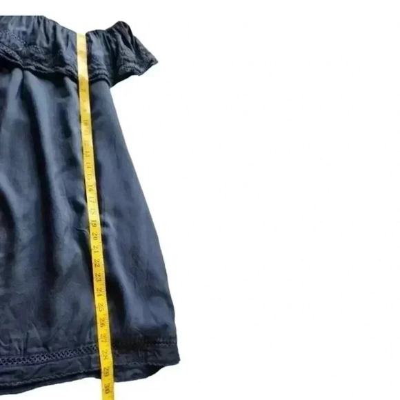 Aritzia Wilfred Emmie Dress Dark Romantic Womens S Navy Broderie Prairie Boho - Picture 12 of 12